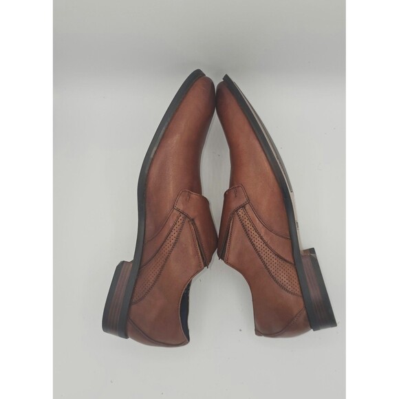 Stacy Adams Karcher Monk Strap Cognac Leather Dress Shoes 11M